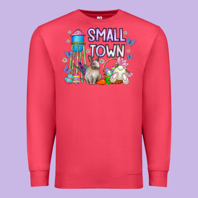 Small Town Easter Day Premium Sweatshirt Designed By Cowhidedigitalart