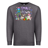 Charcoal Heather Small Town Easter Day Premium Sweatshirt - CowhideDigitalArt