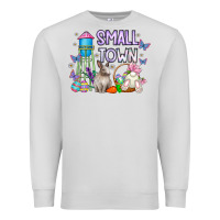 Dove Grey Small Town Easter Day Premium Sweatshirt - CowhideDigitalArt