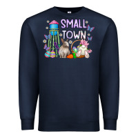 Navy Small Town Easter Day Premium Sweatshirt - CowhideDigitalArt