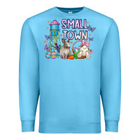 Ocean Blue Small Town Easter Day Premium Sweatshirt - CowhideDigitalArt