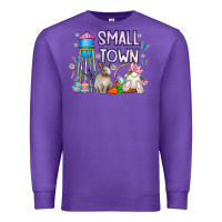 Purple Small Town Easter Day Premium Sweatshirt - CowhideDigitalArt