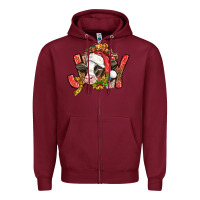 Burgundy joy christmas with cow bbs Zipper Hoodie - BundleAndBundleShop