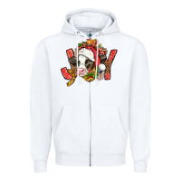 White joy christmas with cow bbs Zipper Hoodie - BundleAndBundleShop