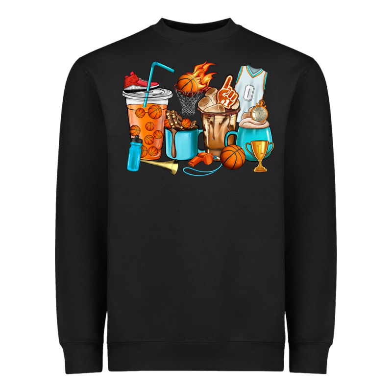 Basketball Coffee Cups Heavyweight Sweatshirt by HowdyJamesFarm | Teevron