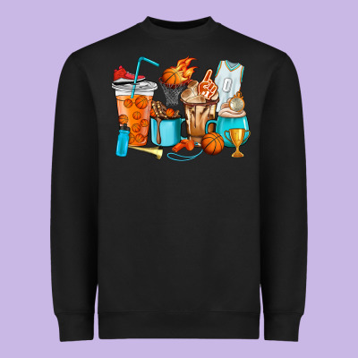 Basketball Coffee Cups Heavyweight Sweatshirt Designed By Howdyjamesfarm
