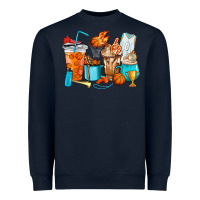 Navy Basketball coffee cups Heavyweight Sweatshirt - HowdyJamesFarm