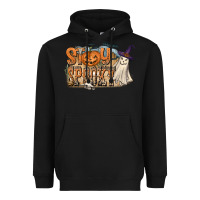 Black Stay Spooky Heavyweight Hoodie - CowhideDigitalArt