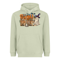 Matcha Stay Spooky Heavyweight Hoodie - CowhideDigitalArt