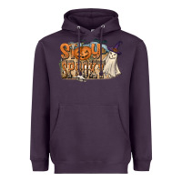 Plum Stay Spooky Heavyweight Hoodie - CowhideDigitalArt