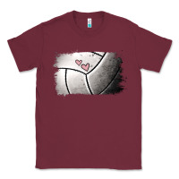 Burgundy Volleyball Brushstroke Classic Tee - RanaPortraitStore