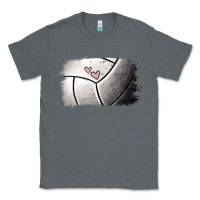 Charcoal Heather Volleyball Brushstroke Classic Tee - RanaPortraitStore