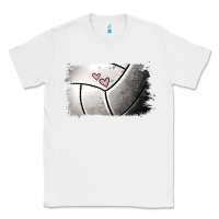 White Volleyball Brushstroke Classic Tee - RanaPortraitStore