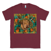 Burgundy Western Fall Cow Classic Tee - RanaPortraitStore