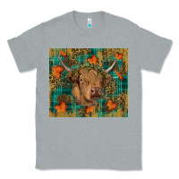 Heather Grey Western Fall Cow Classic Tee - RanaPortraitStore