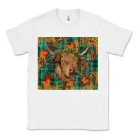 White Western Fall Cow Classic Tee - RanaPortraitStore