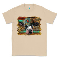 Mushroom holstein cow with cap and leopard background Classic Tee - BarkalooDesign