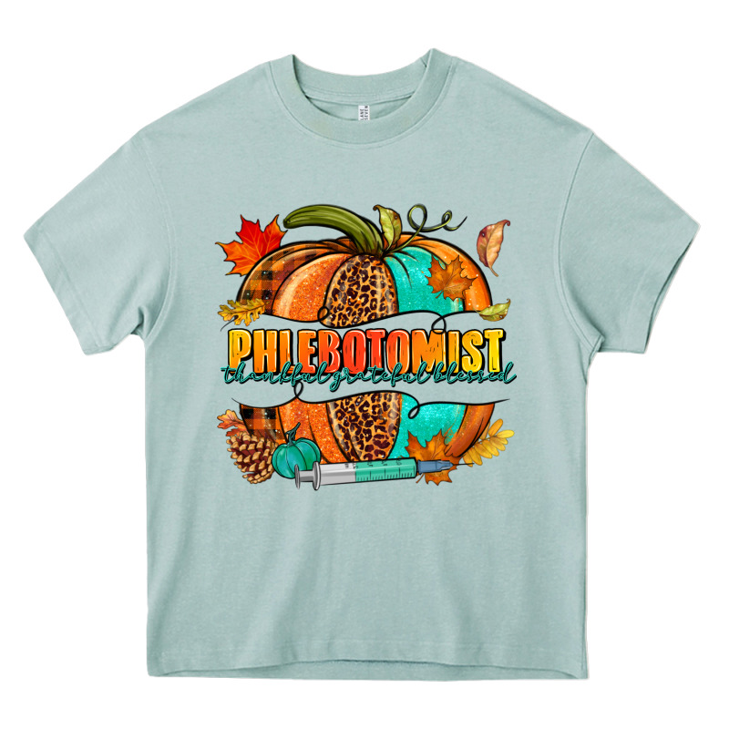 Phlebotomist Pumpkin Heavy Core Tee by NancyCooperArtShop | Teevron