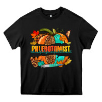 Black Phlebotomist pumpkin Heavy Core Tee - NancyCooperArtShop