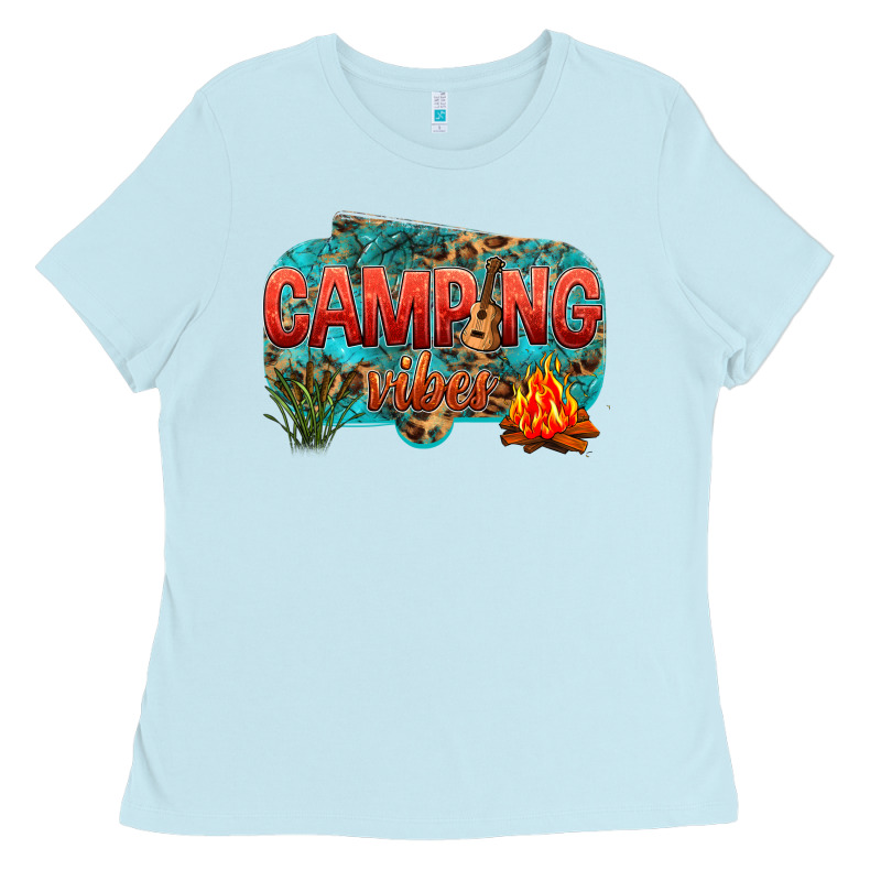 Camping Vibes Ladies Tee by NancyCooperArtShop | Teevron