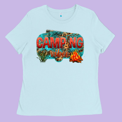 Camping Vibes Ladies Tee Designed By Nancycooperartshop