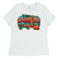 White camping vibes Ladies Tee - NancyCooperArtShop
