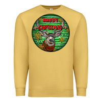 Antique Gold mule buck deer head christmas Premium Sweatshirt - LillyAllenDesigns