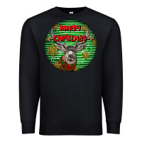 Black mule buck deer head christmas Premium Sweatshirt - LillyAllenDesigns