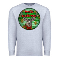 Heather Grey mule buck deer head christmas Premium Sweatshirt - LillyAllenDesigns