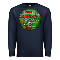 Navy mule buck deer head christmas Premium Sweatshirt - LillyAllenDesigns