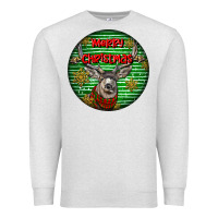 Oatmeal Heather mule buck deer head christmas Premium Sweatshirt - LillyAllenDesigns