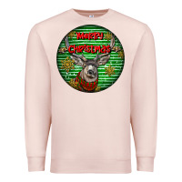 Pale Pink mule buck deer head christmas Premium Sweatshirt - LillyAllenDesigns