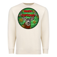 Sandshell mule buck deer head christmas Premium Sweatshirt - LillyAllenDesigns