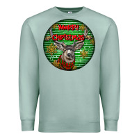 Seafoam mule buck deer head christmas Premium Sweatshirt - LillyAllenDesigns