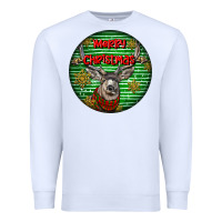 White mule buck deer head christmas Premium Sweatshirt - LillyAllenDesigns