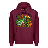 Burgundy St. Patricks Day hanging with my gnomies Premium Hoodie - FaDigitalArtStudio