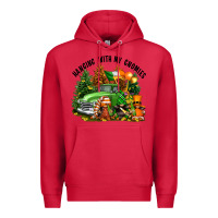 Cardinal St. Patricks Day hanging with my gnomies Premium Hoodie - FaDigitalArtStudio