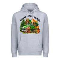 Heather Grey St. Patricks Day hanging with my gnomies Premium Hoodie - FaDigitalArtStudio