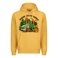 Mustard St. Patricks Day hanging with my gnomies Premium Hoodie - FaDigitalArtStudio