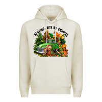 Oatmeal Heather St. Patricks Day hanging with my gnomies Premium Hoodie - FaDigitalArtStudio