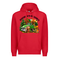 Red St. Patricks Day hanging with my gnomies Premium Hoodie - FaDigitalArtStudio