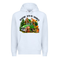 White St. Patricks Day hanging with my gnomies Premium Hoodie - FaDigitalArtStudio