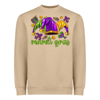 Mushroom Mardi Gras with jester hat Heavyweight Sweatshirt - HowdyJamesFarm