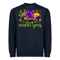 Navy Mardi Gras with jester hat Heavyweight Sweatshirt - HowdyJamesFarm