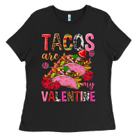 Black tacos are my valentine Ladies Tee - NancyCooperArtShop
