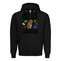 Black Autism grizzlies Zipper Hoodie - FaDigitalArtStudio