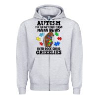 Autism Grizzlies Zipper Hoodie | Teevron