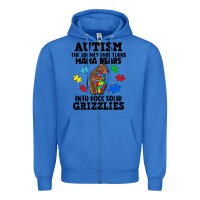 True Royal Autism grizzlies Zipper Hoodie - FaDigitalArtStudio