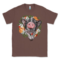 Chestnut baby pig floral wreath Classic Tee - BarkalooDesign