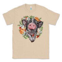 Mushroom baby pig floral wreath Classic Tee - BarkalooDesign